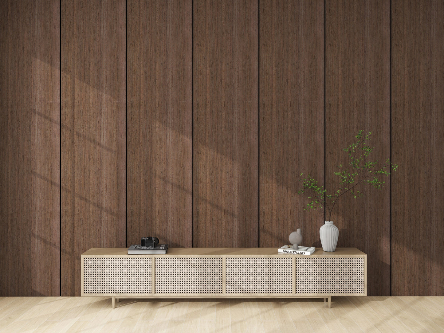 Decopanel Eiken Dark Walnoot 270 x 60 cm Akoestische wandpanelen