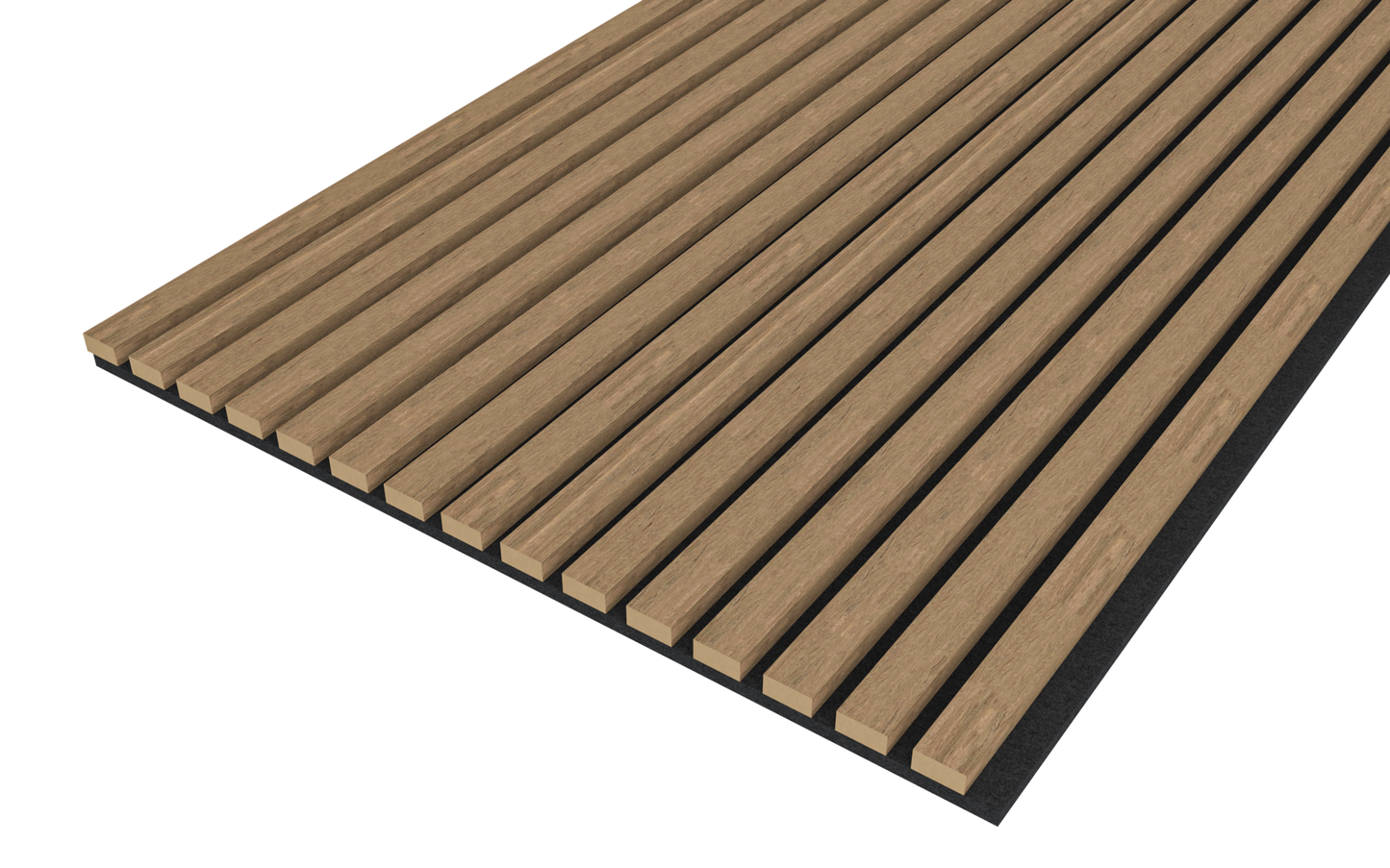 Akoestische panelen 260 x 60 x 1.4 cm - Eiken Mokka