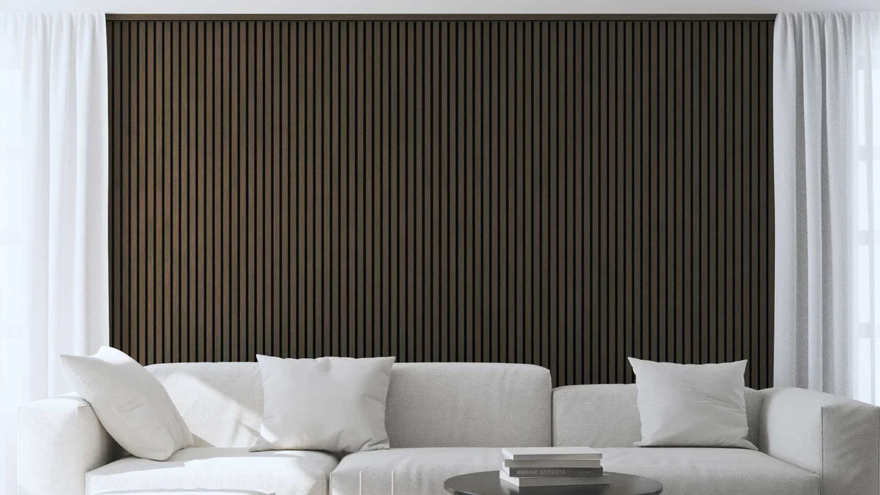 Akupanel - LED afwerkeindlat voor plafond en zijkant - Eiken Dark Walnoot 270 cm