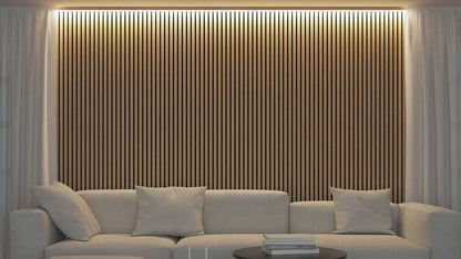 Akoestische panelen  270 x 60 x 2.2 cm - Eiken Naturel