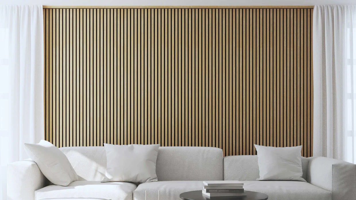 Akoestische panelen  270 x 60 x 2.2 cm - Eiken Naturel