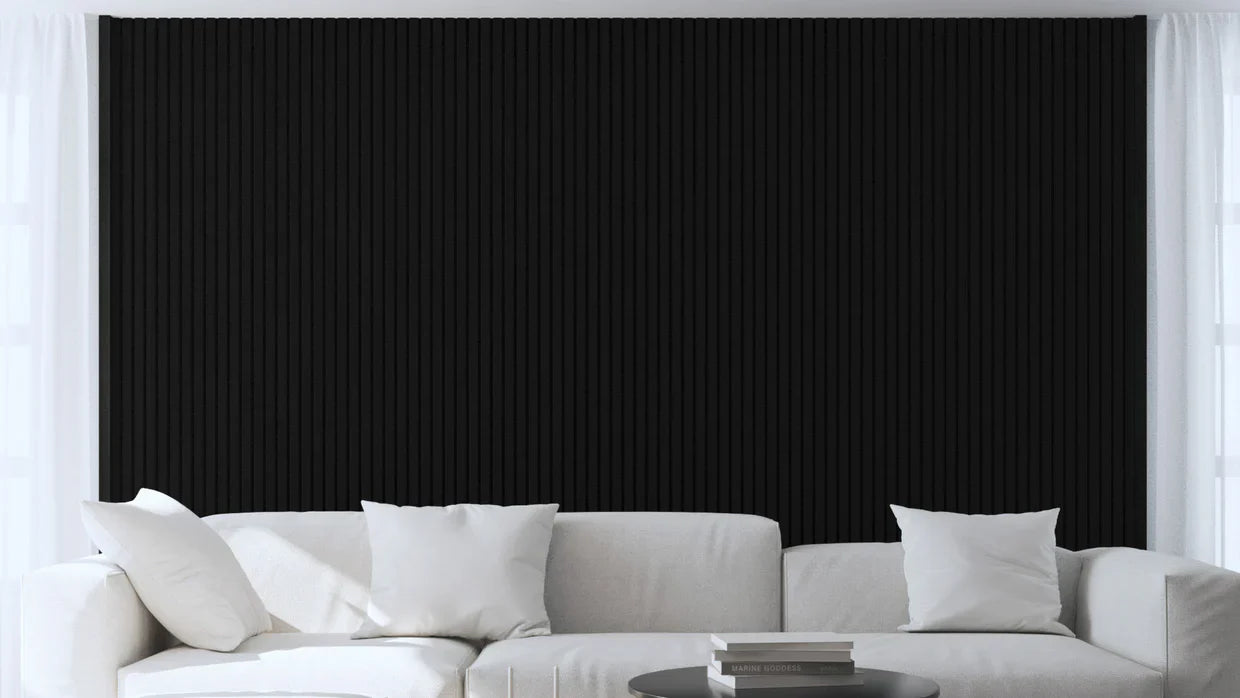 Akupanel - LED afwerkeindlat voor plafond en zijkant- Eiken Zwart 270 cm