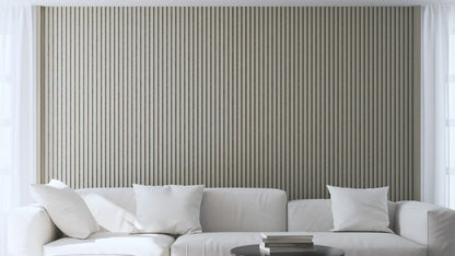 Akupanel - LED afwerkeindlat voor plafond en zijkant - Beige on Beige 270 cm