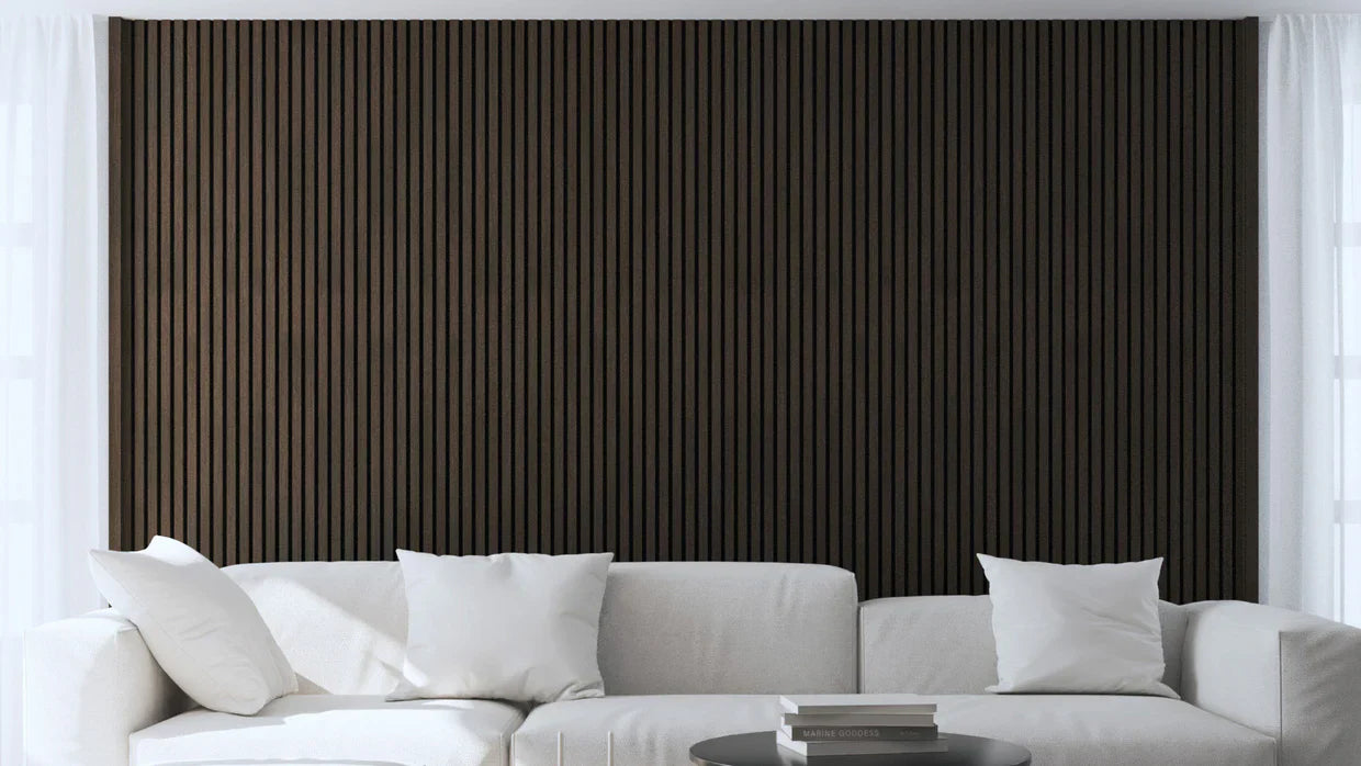 Akupanel - LED afwerkeindlat voor plafond en zijkant - Eiken Dark Walnoot 270 cm