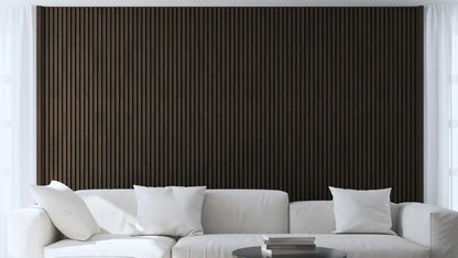 Akupanel - LED afwerkeindlat voor plafond en zijkant - Eiken Dark Walnoot 270 cm