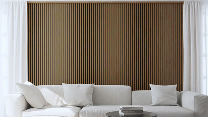 Akupanel - LED afwerkeindlat voor plafond en zijkant - Eiken Mokka 270 cm