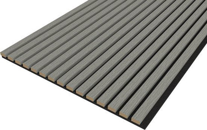 Akupanel Eiken Grijs 270 x 60 cm Lattenwand Akoestische wandpanelen