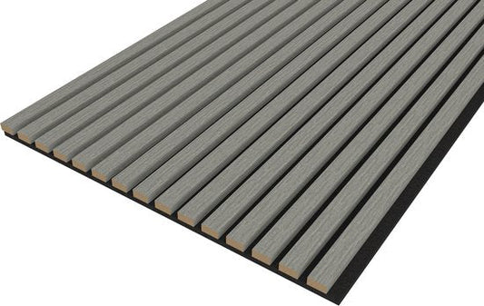 Akupanel Eiken Grijs 270 x 60 cm Lattenwand Akoestische wandpanelen