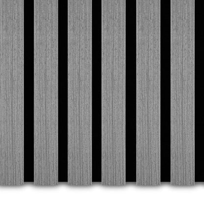 Akupanel Eiken Grijs 270 x 60 cm Lattenwand Akoestische wandpanelen