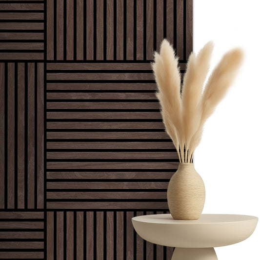 Akoestische panelen 60x60 cm - Eiken Dark Walnoot
