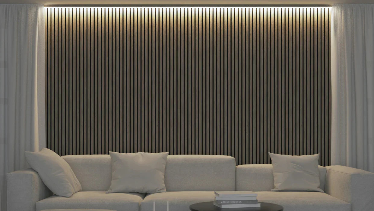 Akoestische panelen 260 x 60 x 1.4 cm - Eiken Light Naturel