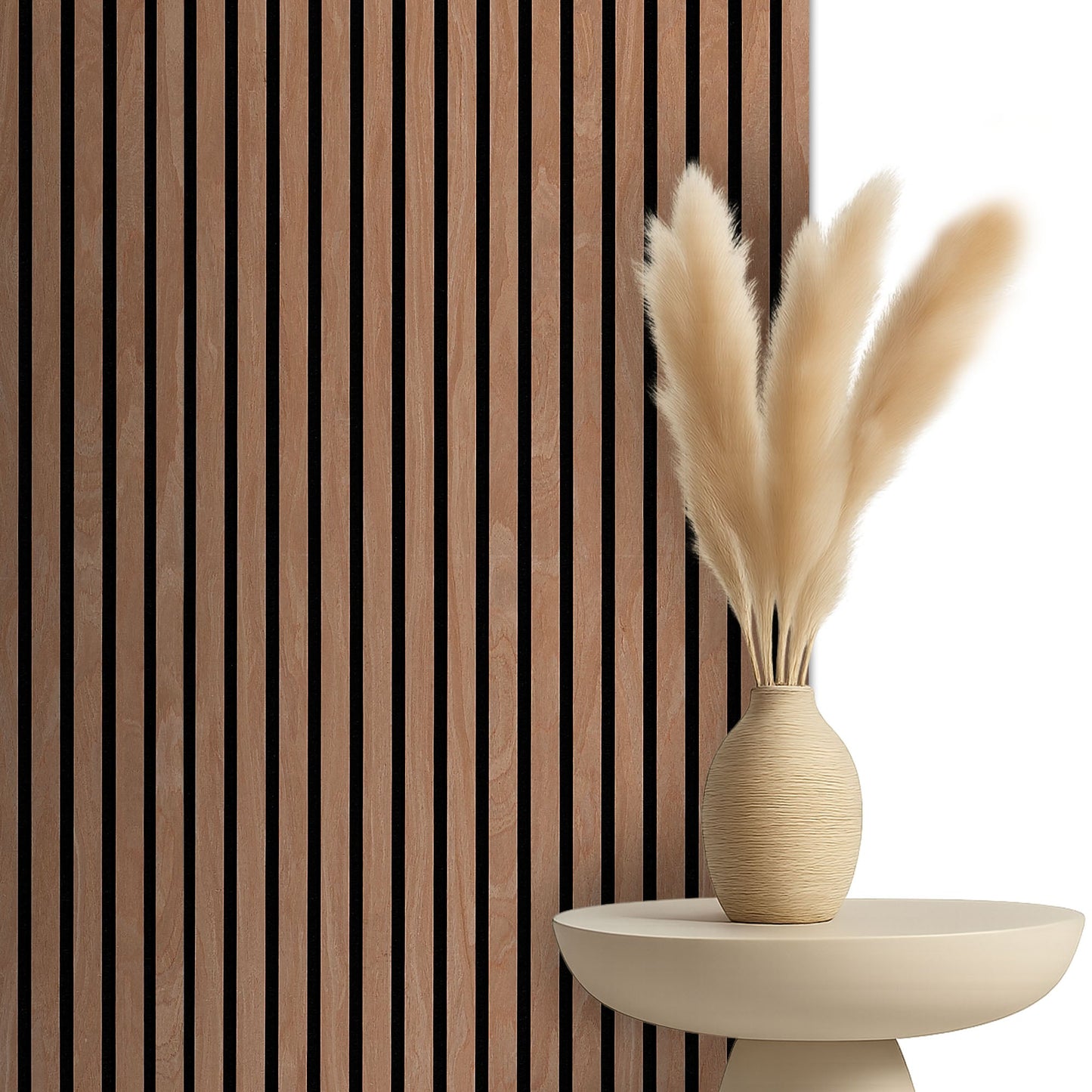 Akoestische panelen 260 x 60 x 1.4 cm - Eiken Mokka