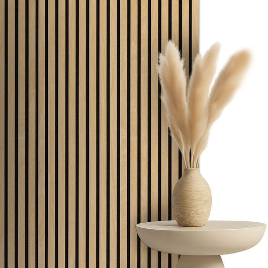Akoestische panelen 300 x 60 x 2.2 cm - Eiken Naturel
