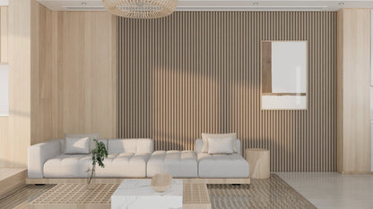 Akoestische Suede Space Panelen 280 x 60 x 2.4 cm - Beige