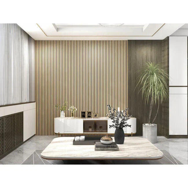 Akoestische panelen 300 x 60 x 2.2 cm - Eiken Naturel