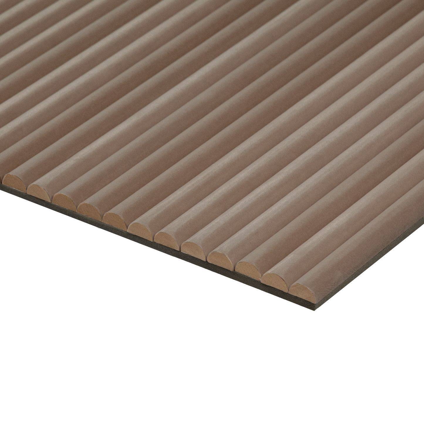 Akoestische Suede Solid Panelen 280 x 60 x 2.4 cm - Chique Mokka