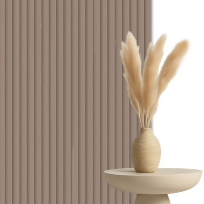 Akoestische Suede Solid Panelen 280 x 60 x 2.4 cm - Chique Mokka