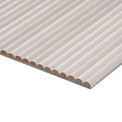 Akoestische Suede Solid Panelen 280 x 60 x 2.4 cm - Snow Beige