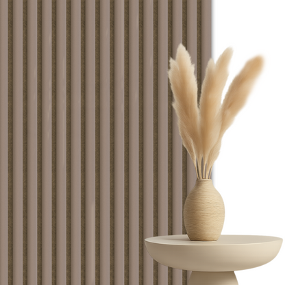 Akoestische Suede Space Panelen 280 x 60 x 2.4 cm - Chique Mokka