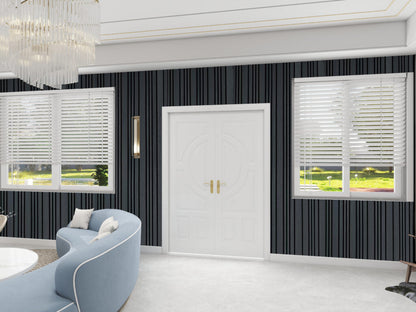 Rosenwood Akupanel Akoestische Wandpanelen Lattenwand Tripple Akupanelen 270 x 60 cm Black eiken