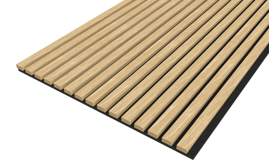 Akupanel Eiken Naturel 270 x 60 cm Lattenwand Akoestische wandpanelen