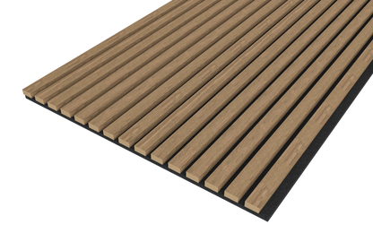 Akupanel Eiken Mokka 270 x 60 cm Lattenwand Akoestische wandpanelen