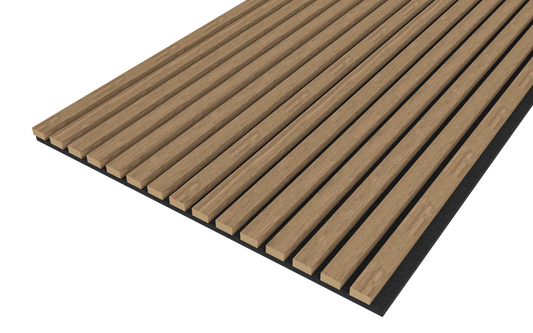 Akupanel Eiken Mokka 270 x 60 cm Lattenwand Akoestische wandpanelen