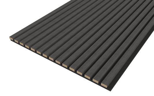Akupanel Eiken Zwart 270 x 60 cm Lattenwand Akoestische wandpanelen