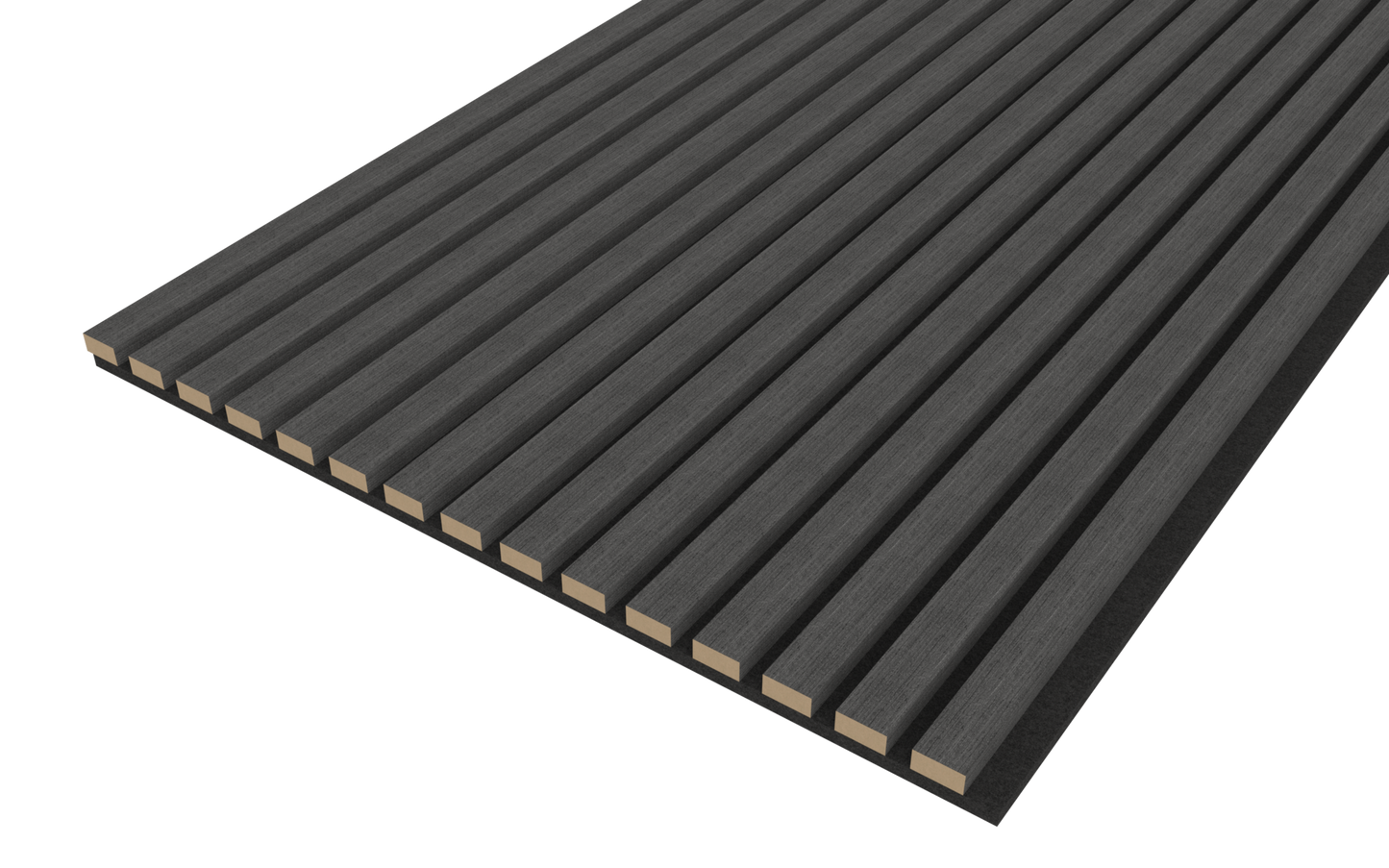 Akoestische panelen 300 x 60 x 2.2 cm - Eiken Zwart