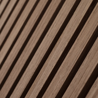 Akupanel Eiken Mokka 270 x 60 cm Lattenwand Akoestische wandpanelen