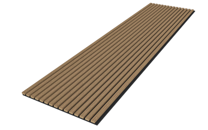 Akupanel Eiken Mokka 260 x 60 cm Lattenwand Akoestische wandpanelen