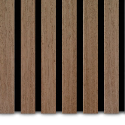 Akupanel Eiken Mokka 60 x 60 cm Lattenwand Akoestische wandpanelen