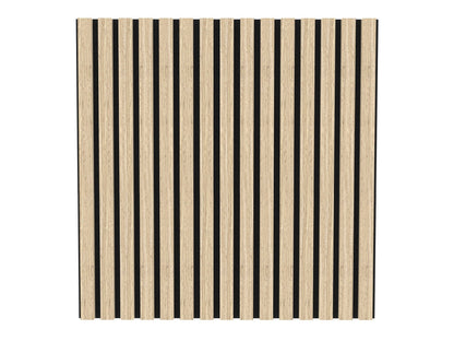 Akupanel Eiken Naturel 60 x 60 cm Lattenwand Akoestische wandpanelen
