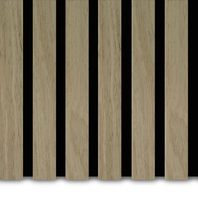 Akupanel Eiken Naturel 60 x 60 cm Lattenwand Akoestische wandpanelen