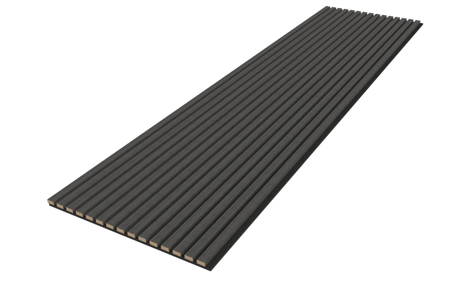 Akupanel Eiken Zwart 270 x 60 cm Lattenwand Akoestische wandpanelen