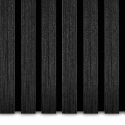 Akupanel Eiken Zwart 270 x 60 cm Lattenwand Akoestische wandpanelen